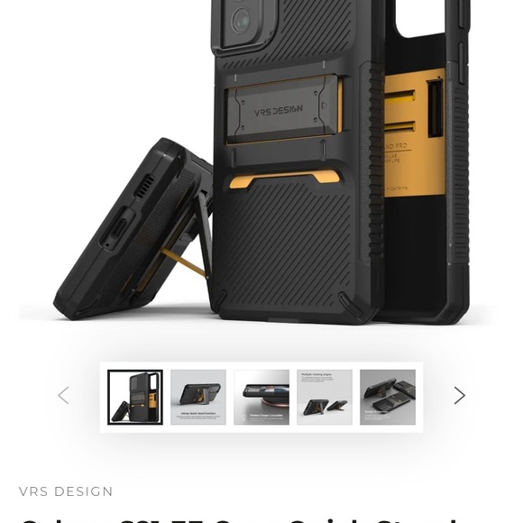 VRS Design Samsung Galaxy S21FE Quickstand case Black NEW - Picture 3 of 3